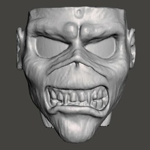 mate eddie iron maiden skull logo 3d print model - Mito3D