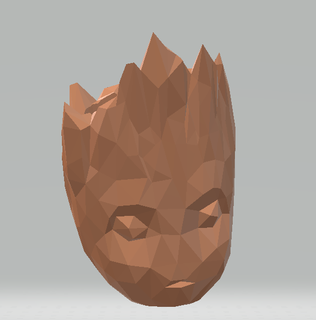 Kamerad groot poly Topf Pflanze Lowpoly Argentinien 3d print model - Mito3D