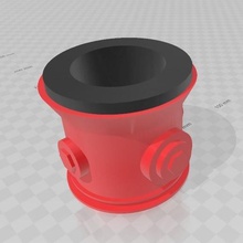 mate hidrante verschiedene hydrant Feuerwehr rot 3d print model - Mito3D
