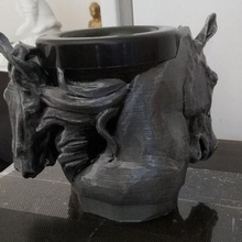 mate horses equine embraced beauty drink nature 3d print model - Mito3D