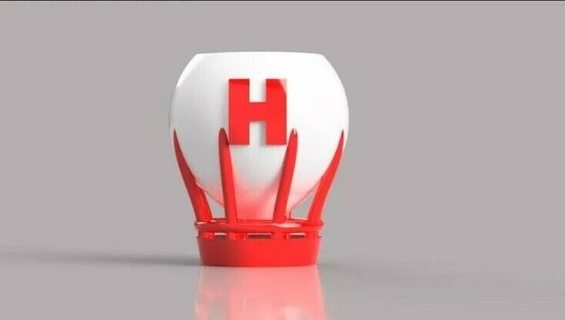 camarade Huracan globe décalé ouragan ballon 3d gourdes setdemate noster 3d print model - Mito3D