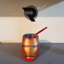 mate iron man recessed petg center art marvel dc mcu dcu avengers cup glass pot tony stark arc reactor mark 2 3d print model - Mito3D