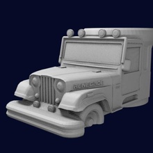 Kamerad Jeep Renegat Auto Wagen Getränk 3d print model - Mito3D