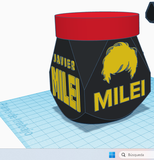 mate milei freedom libertarian geometric 3d print model - Mito3D