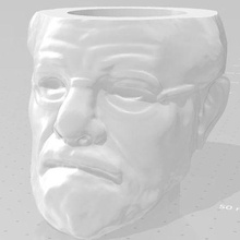 Kamerad Sigmund Freud terere Getränk Argentinien Vase Glas 3d print model - Mito3D