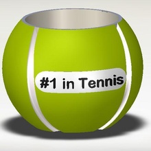 compagno tennis palla tazza 3d print model - Mito3D