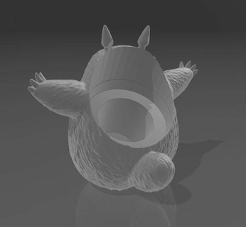 camarade Totoro élargi bras Nouveau champignon 3d 3d print model - Mito3D