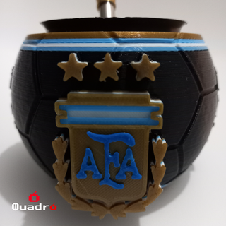 mate world champion gourds selection argentina afa cupessi adidas conmebol fifa 3 stars 3d print model - Mito3D