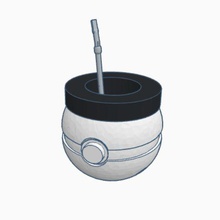 mateball companheiro pokebola Pokémon Pokebola erva termo mate anime 3d print model - Mito3D