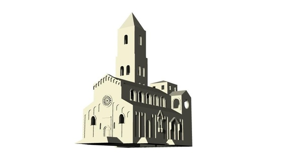 matera catedral Catedral Igreja chiesa monumento Itália italia arte arquitetura 3d print model - Mito3D