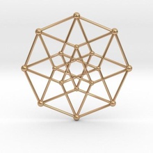 math graph hypercube pendant jewelry pendulous 3d print model - Mito3D