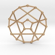 math graph snark flower pendant jewelry pendulous 3d print model - Mito3D