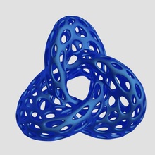 mathematischen Form-voronoi-Stil Kunst Mathe-Kunst 3d print model - Mito3D