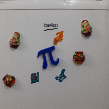 matematiksel sembol pi matematik buzdolabı dekorasyon 3d print model - Mito3D