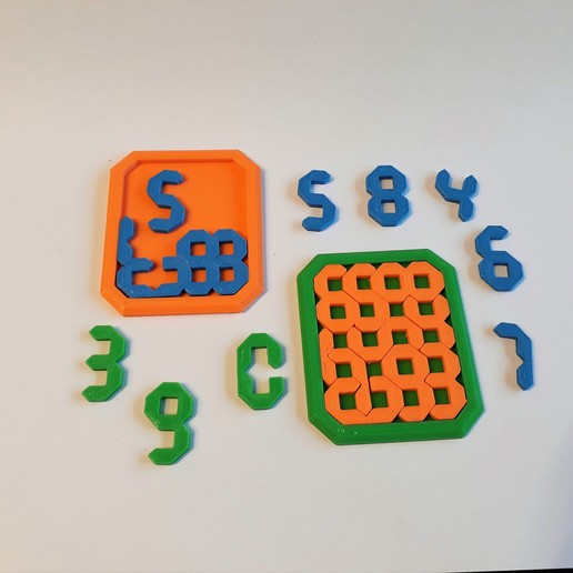 mathématiques nombre de puzzle jeu jigsaw les chiffres numéros jouer cadre image art du cerveau jouet intelligent 3D print model - Mito3D