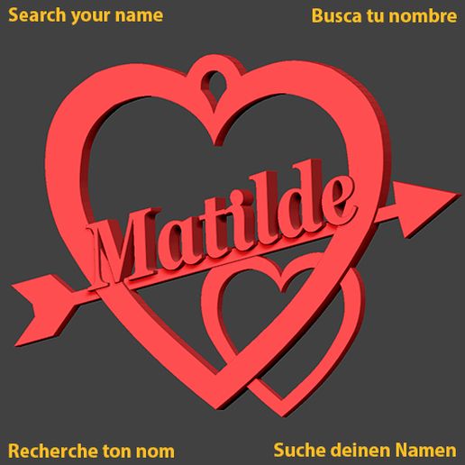 Matilde Herz Amor Liebe amour Heilige Valentin jch liebe saint valentin Valentinstag Amoureux 3D print model - Mito3D