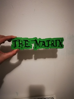 matrix logo neo movies cinema 3d print model - Mito3D
