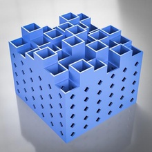 la matriz de soporte lápiz casa pencilholder square cubo 3d print model - Mito3D