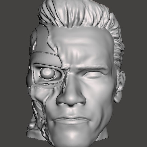 matt Terminator Gesicht Gadget Kamerad Kino Roboter Maschine 3D print model - Mito3D