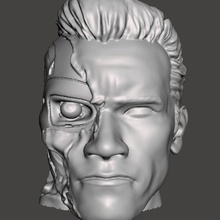 matt Terminator Gesicht Gadget Kamerad Kino Roboter Maschine 3d print model - Mito3D