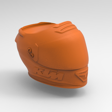 matte ktm racing motorcycle helmet subliplast 3d print model - Mito3D