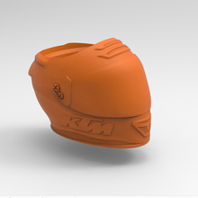 matte ktm racing nost3d motorcycle helmet 3d print model - Mito3D