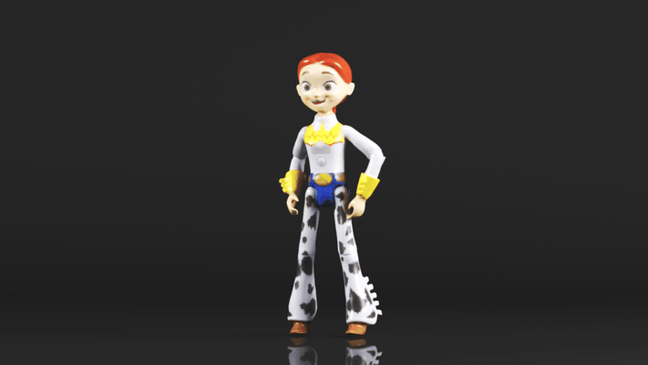 mattel pixar interagibili jessie parlando azione figura gioco giocattolo carattere playset giochi statuto arte poli anime 3d print model - Mito3D