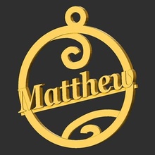 Matthew süs Noel ağaç star top 3d print model - Mito3D