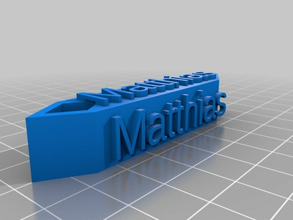 matthias özelleştirilmiş anahtarlık 3d print model - Mito3D