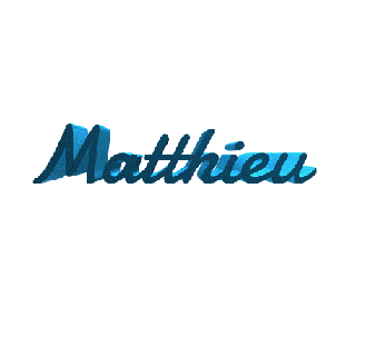 Matthieu garçon Masculin homme Nom décoration art Accueil maison journée bricoloup 3d 3d print model - Mito3D