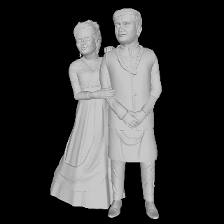 mature couple 3 - beautiful couple- humans indian rich business man wedding bride groom Art human and raees gold chain necklace ender3 character people person figure figurine sculpt free 3d print model - Mito3D
