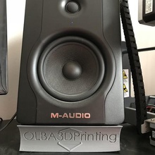 m-audio bx5 d2 speaker stand logo gadget maudio bx5d2 music 3d print model - Mito3D