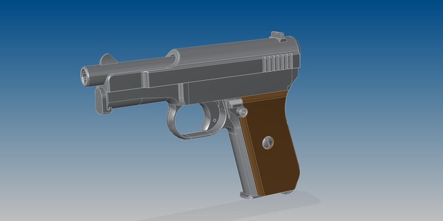 mauser 1914 Germania militare esercito revolver pistola munizioni vigore mondo guerra 3d print model - Mito3D