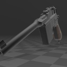 mauser c96 various gun pistol firearm semi-automatic germany sidearm 3d print model - Mito3D