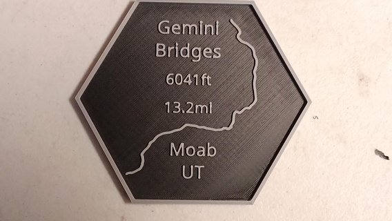 inconformista hexágono sendero Insignia Geminis puente Moab Utah inconformistas puentes ut todoterreno 4x4 camino tierra 3d print model - Mito3D