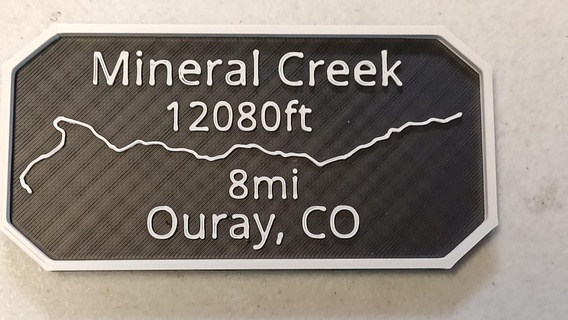 inconformista sendero Insignia mineral Arroyo cuenca nuestroay Colorado inconformistas todoterreno 3d print model - Mito3D