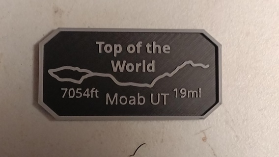 inconformista sendero Insignia superior mundo Moab Utah inconformistas ut todoterreno camino tierra 3d print model - Mito3D
