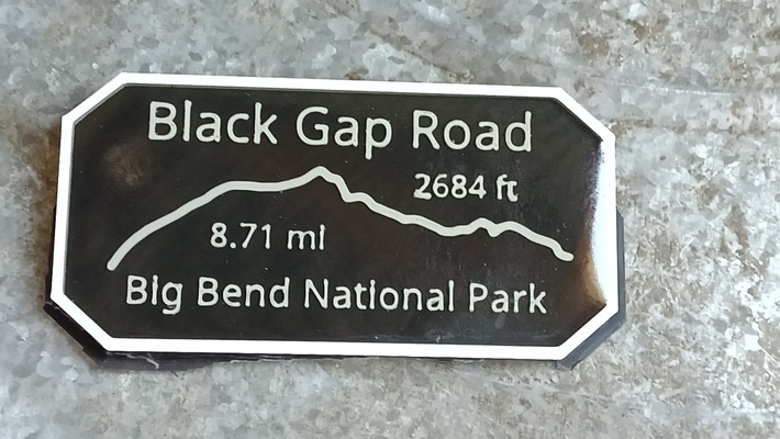 mavericks trail badge black gap road big bend national park art texas offroad jeep ford bronco toyota 3d print model - Mito3D