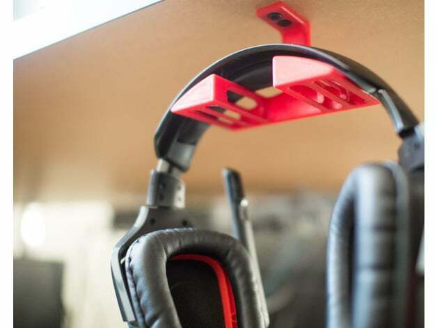 max's under-desk headphone mount desk headphones holder organization audio hi-fi gaming 3D print model - Mito3D