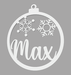 max - bola natal nome ornamento decora christmas tree festa party gift 3d print model - Mito3D