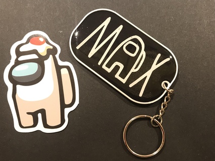 max among us keychain 3d print model - Mito3D
