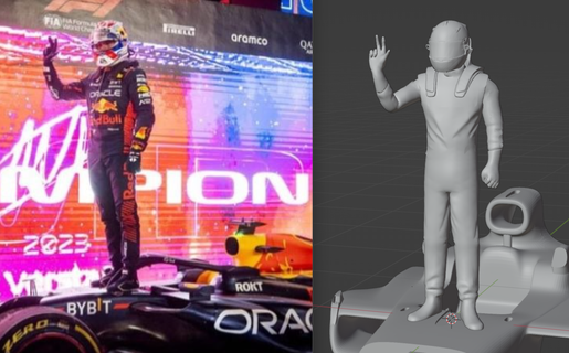 max Verstappen three time dünya şampiyon yuva Ninco ölçülü modelleme f1 3d print model - Mito3D