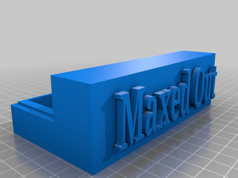 maxed Zeichen Kunst Logos 3D print model - Mito3D