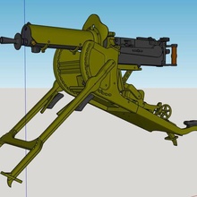 máxima 1 4 escala máquina arma fogo 3d print model - Mito3D