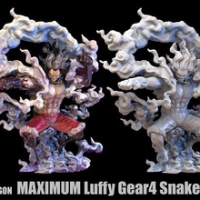 maximum luffy gear4 snakeman 3d anime dessin animé bande dessinée décor figure Jeu loisir manga modèle pirates jouet 3dprint 3dmodel sculpture statue personnage homme 3d print model - Mito3D