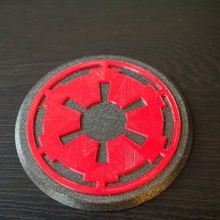 maxs imperial coaster home drink drinks empire galactic symbol star wars starwars kitchen dining 3d print model - Mito3D