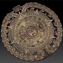 calendario maya fin del mundo 2012 cnc arte router 3d print model - Mito3D