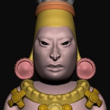 maya cranio allungato art antica il busto umana scultura statua 3d print model - Mito3D