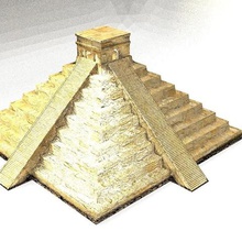 maya gold cidade arquitetura dourada templo 3d print model - Mito3D