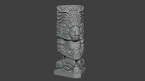 maya escultura tótem estela Arte antiguo escanear inca historia mayas chichen itza 3d print model - Mito3D